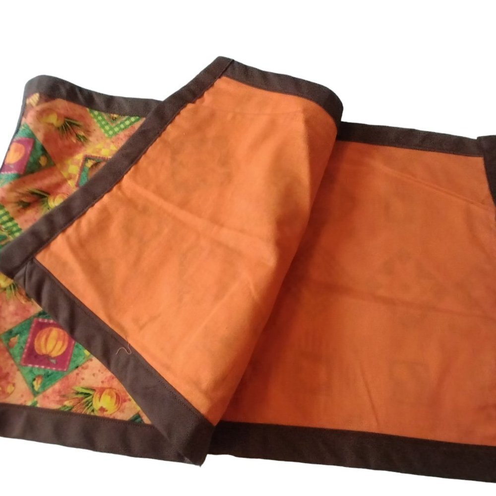 Handmade Table Runner Fall Autumn Harvest Rectangular 12 x 40 Inches - Picture 5 of 5